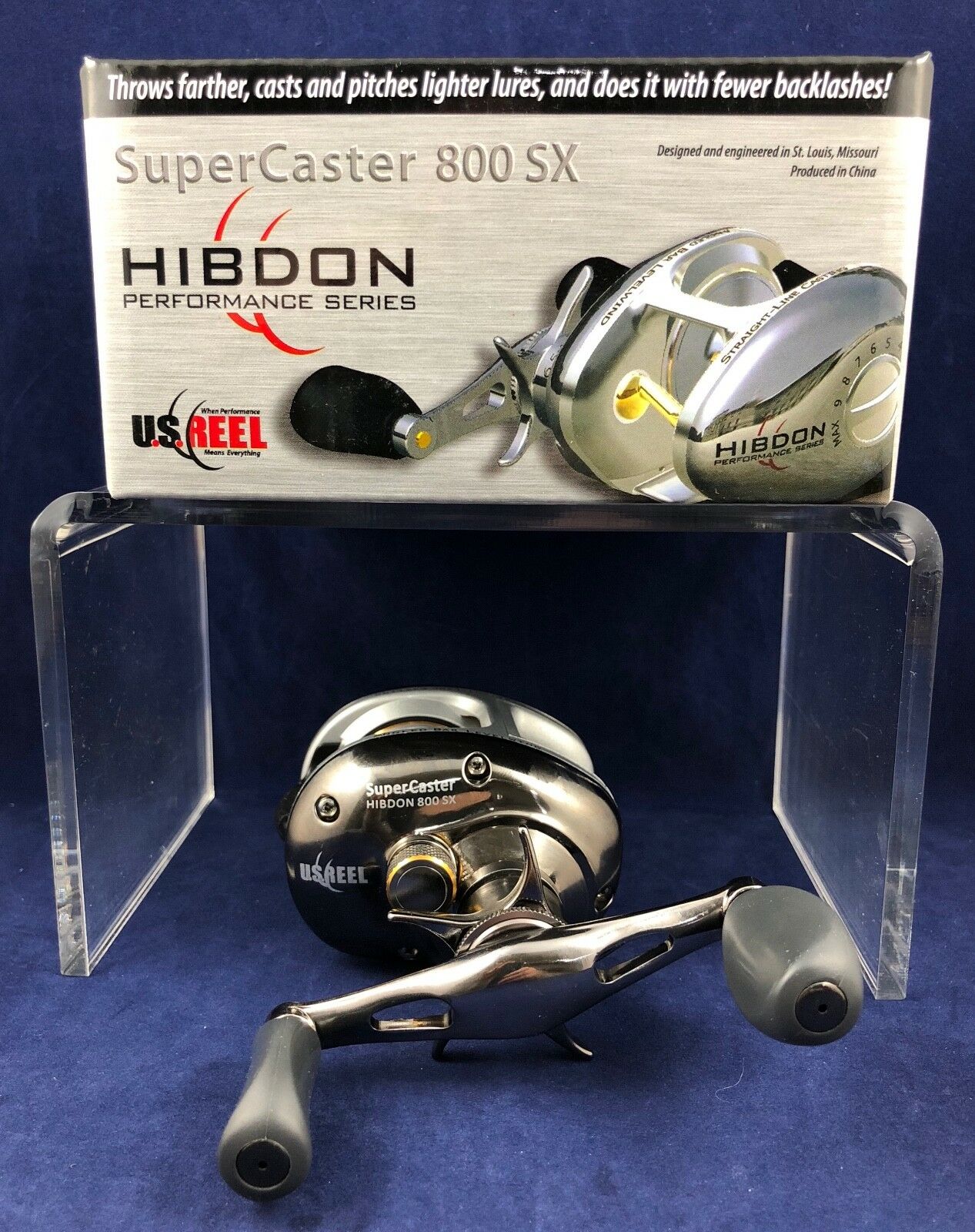 New! 800sx Hibdon Right Hand Super Caster By U.s. Reel - Baitcaster